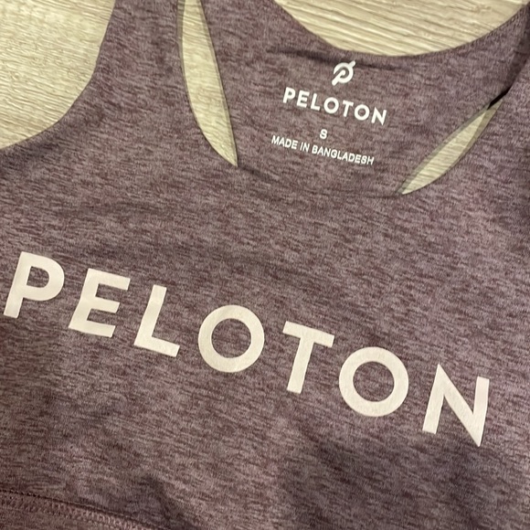 NEW Peloton Space Dye Heathered Strappy Bra Sports Bra Purple - Picture 4 of 12